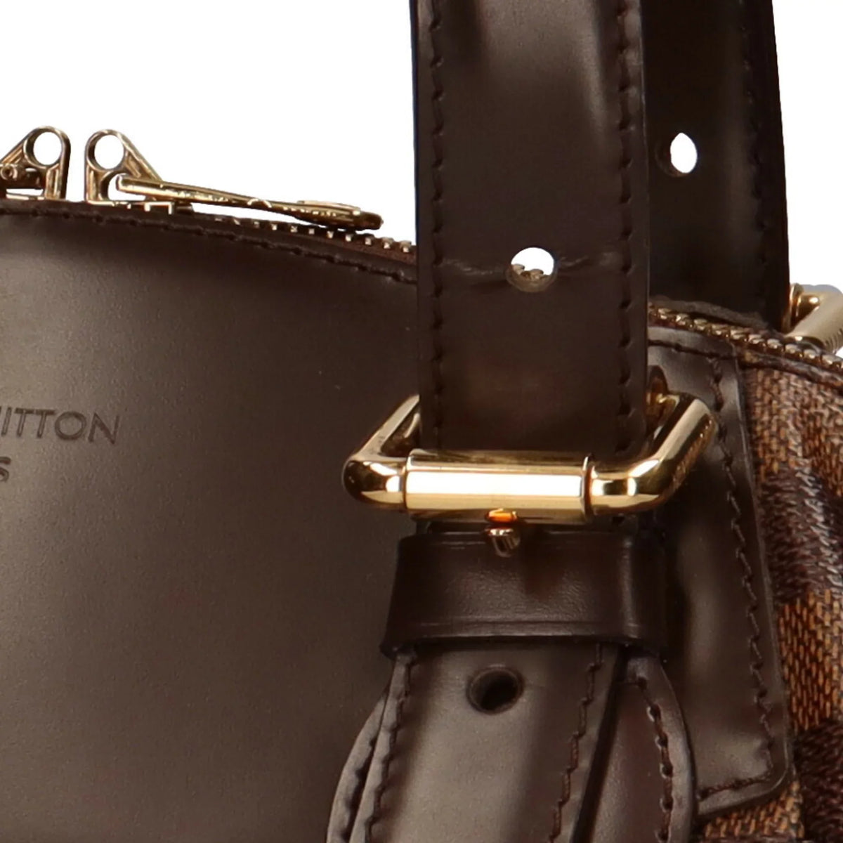 VUITTON Women's Brown Shoulder Damier Vuitton Bag Verona Used Canvas Louis Authenticated LOUIS MM