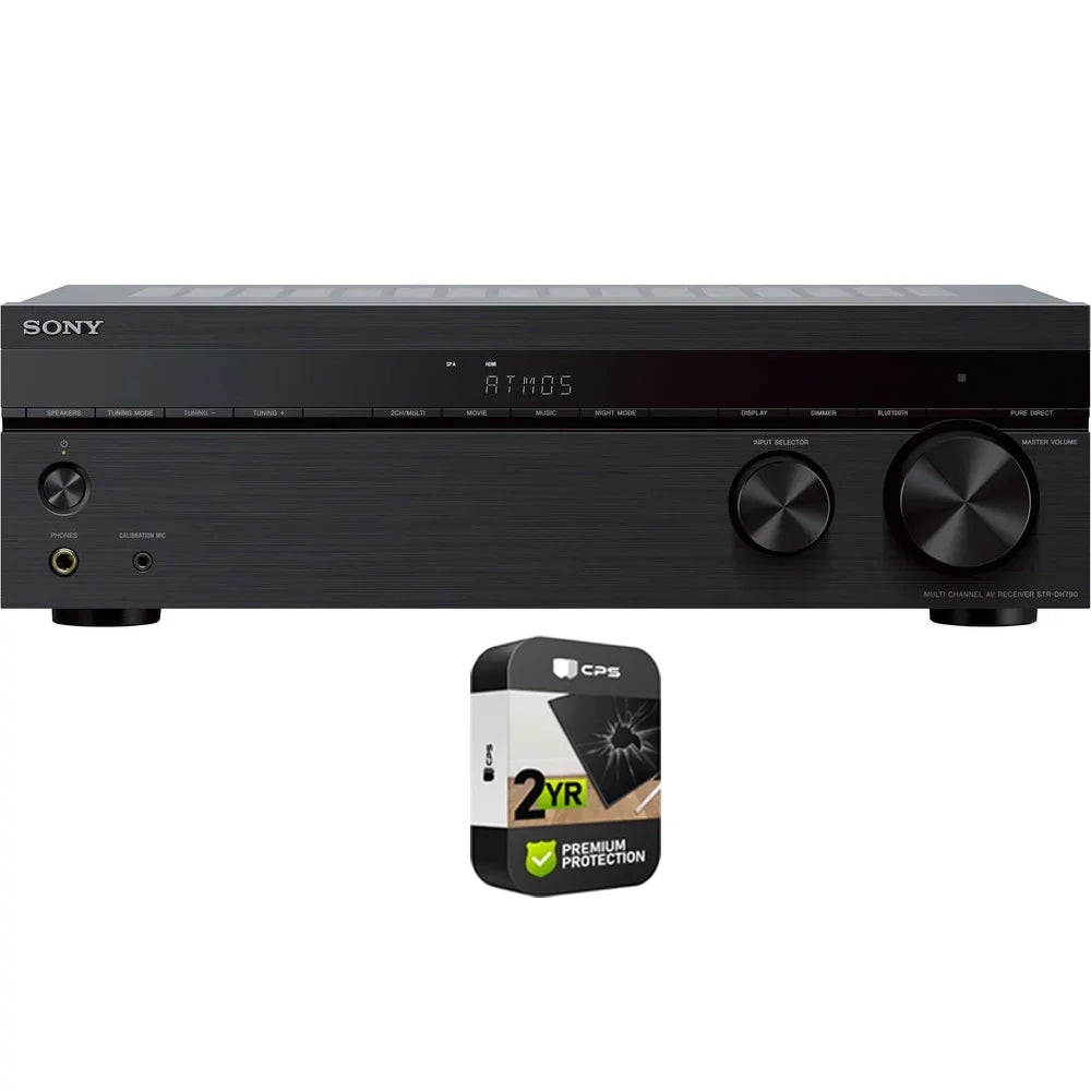Sony Protection (Refurbished) 2 Bundle CPS Home Model STR-DH790 Dolby Restored 7.2ch 2018 Enhanced YR with Receiver Atmos AV Pack Theater
