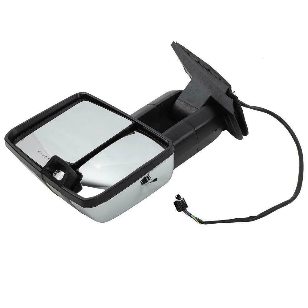 Towing Heated Lamp Signal&Backup Power Chevrolet For Led Mirrors Chrome Gmc