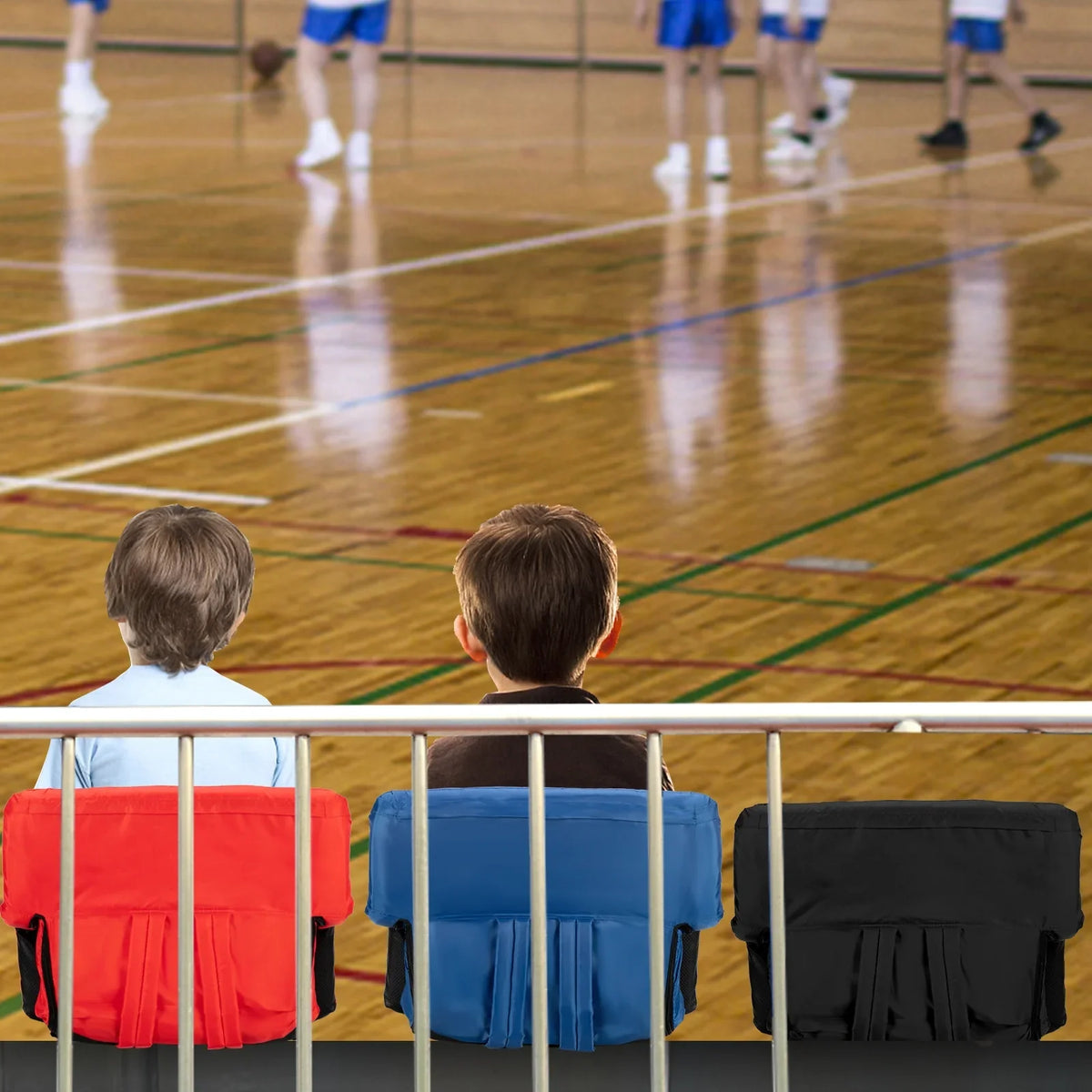 for with Bag, Back PEXMOR Seat Carrying 21'' Support Bleachers Stadium Reclining Width Standard Portable 2-Pack Cushion, &