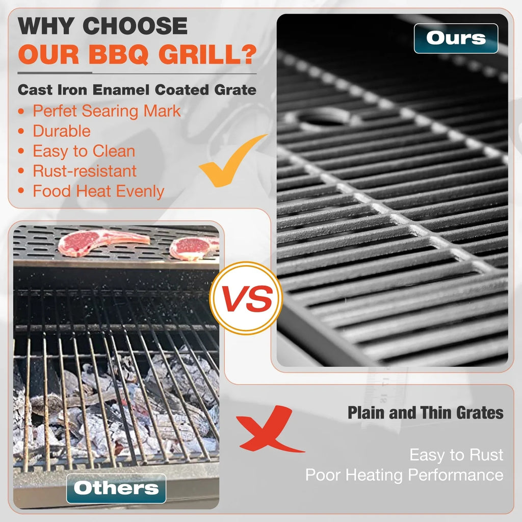 Burner Living Propane Summit Gas with Side Grill BBQ Stainless Burner Grill Steel 6