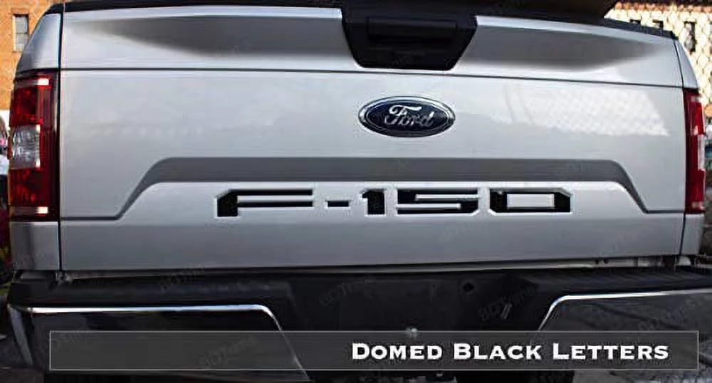 Letters 2019 Raised Tailgate | Models F-150 fits Inserts 2018 Black BDTrims (Real Domed Carbon)