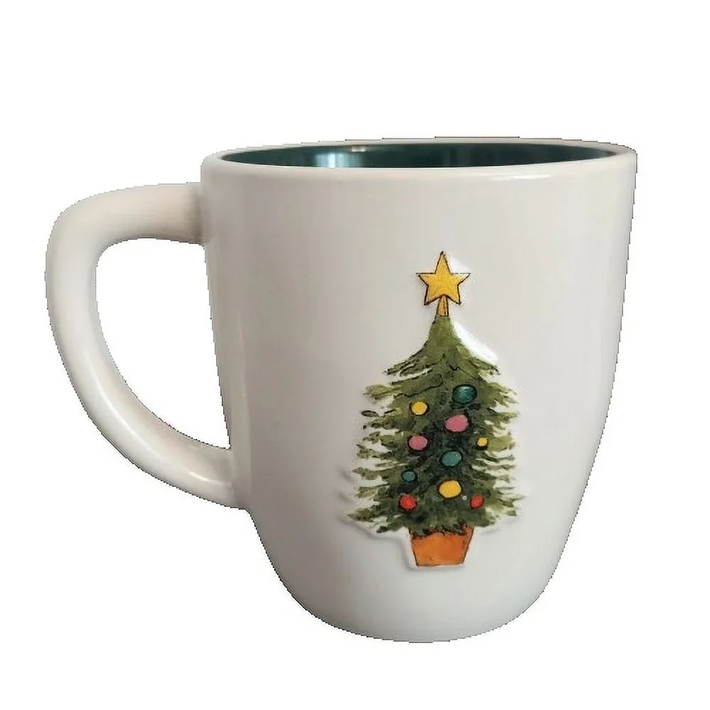 18 XMAS Rae Dunn TREE OH Cup Ceramic Coffee Christmas Mug Oz