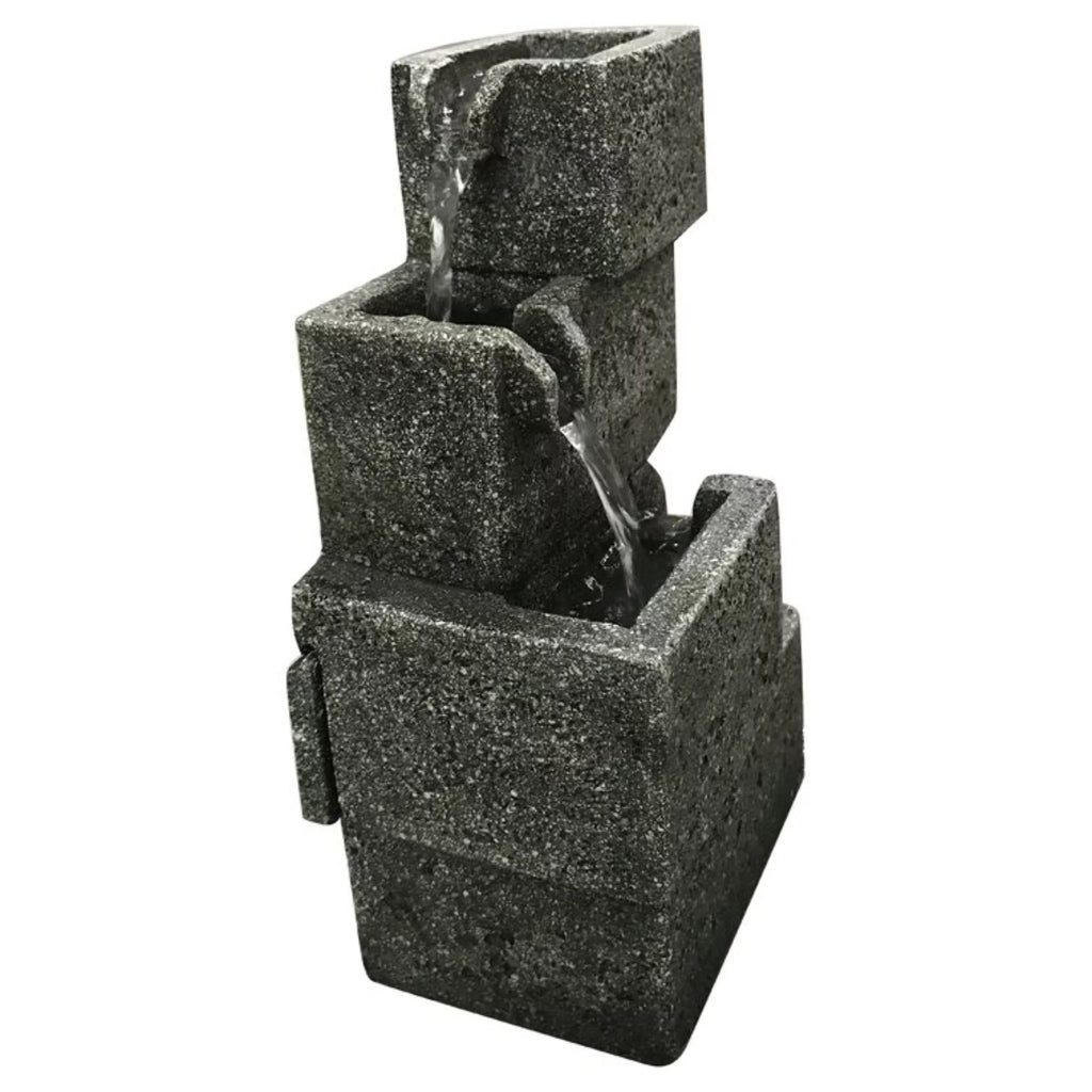 11" Lighted Water LED Gifts Fountain Concrete Tabletop Hi-Line Crates