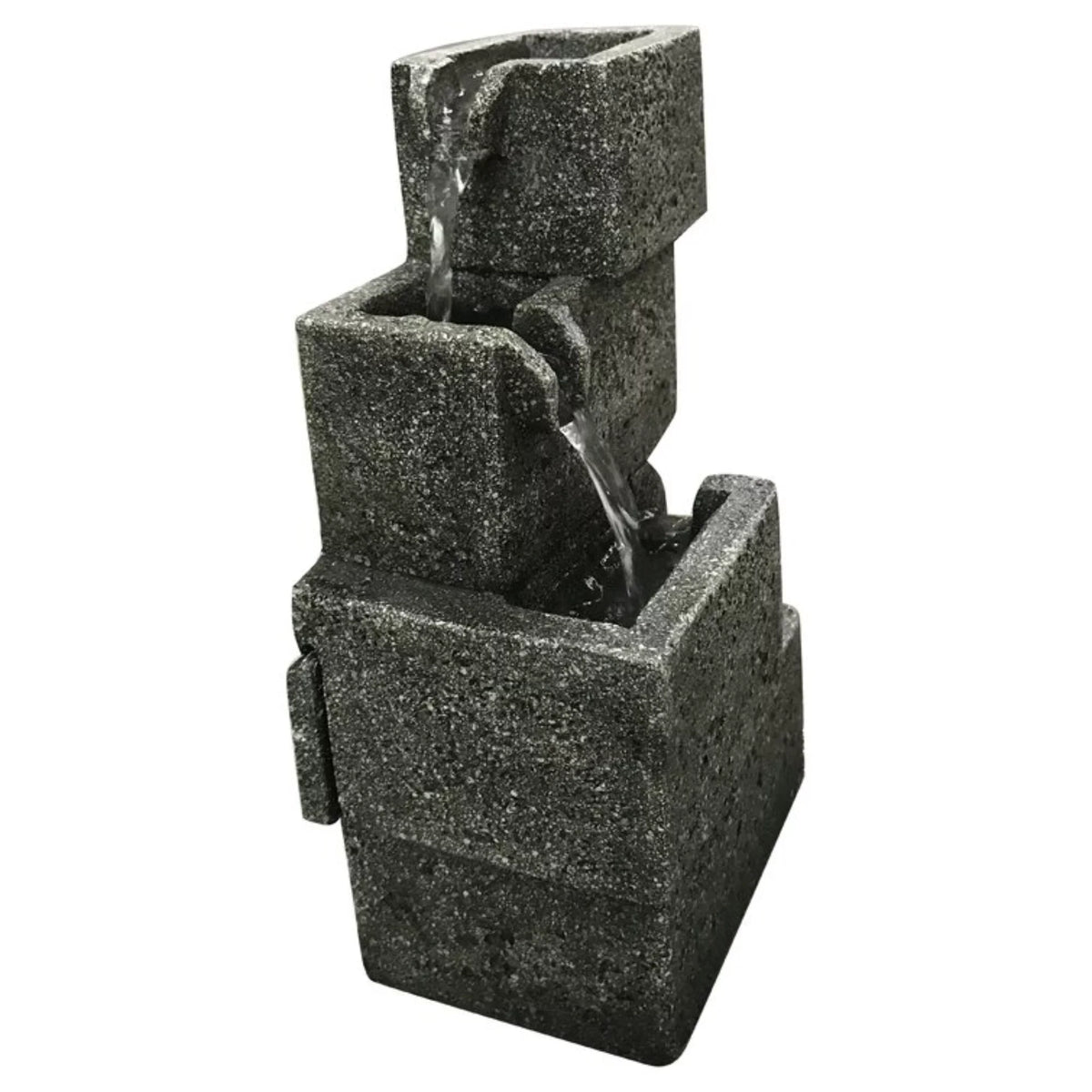 11" Lighted Water LED Gifts Fountain Concrete Tabletop Hi-Line Crates