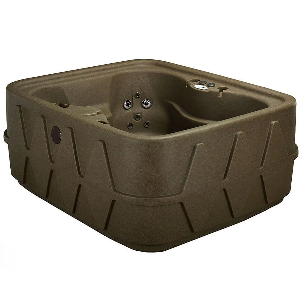 AR-400 Hot Aquarest Jacuzzi® - Powered 20 Tub w/LED 4- Spas Person Jet- Select waterfall Brownstone Plug and Play - By
