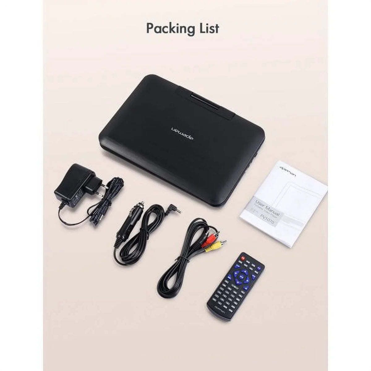 Hours Portable 9.5" Player Swivel with Yoton Kids and for HD 4-6 7.5" DVD Built-in Screen, Car, Battery