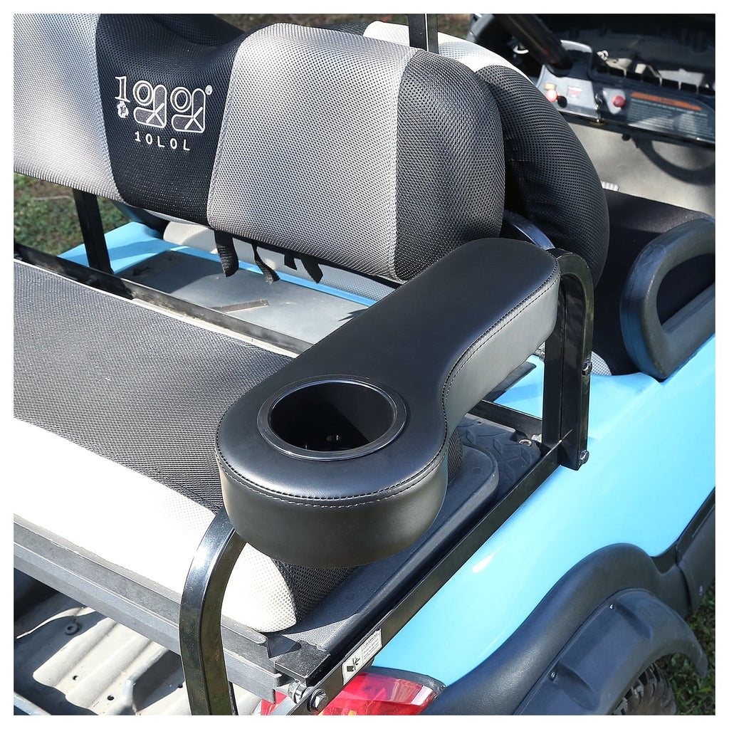 Car Without Armrests Drilling, 2 for Cup Black, Set Cart Yamaha Golf Club EZGO 10L0L Seat, Golf with Rear of Holder Cart