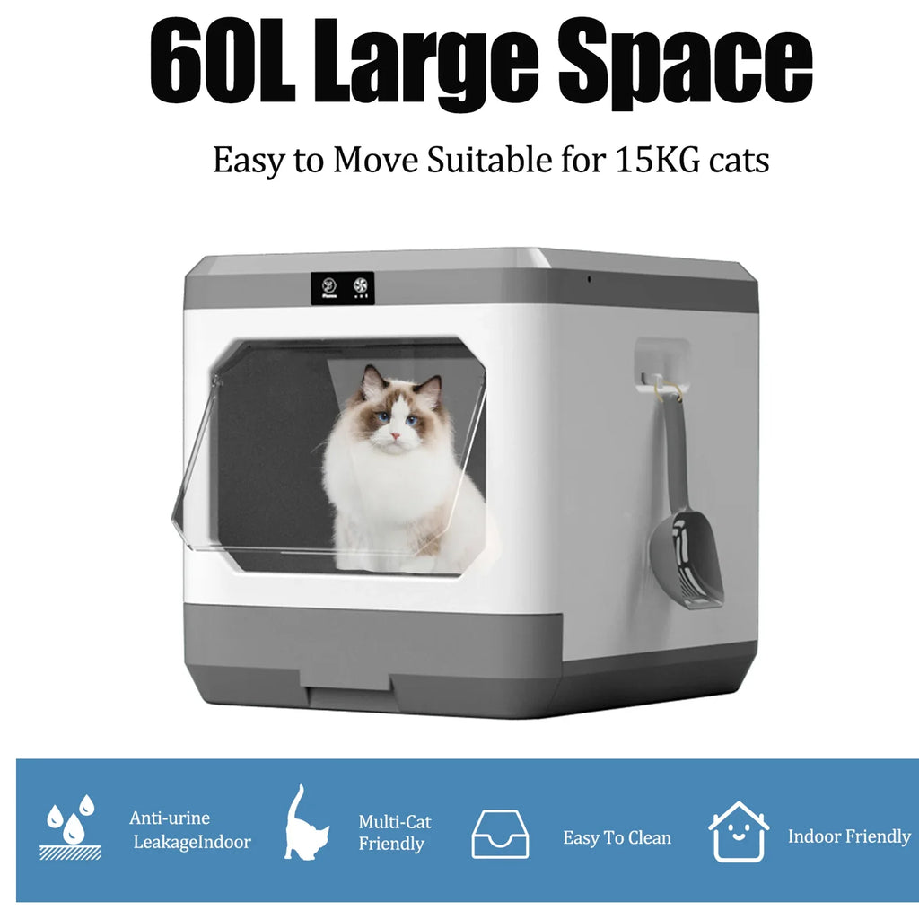Enclosed Enclosure Litter Removal, Cat Drawer Box, Pan Type Scoop, Litter Easy Large Litter Pottywith Box Odor Cleaning Cat Furniture, And Scoop. Litter Cat Cat Arcwares