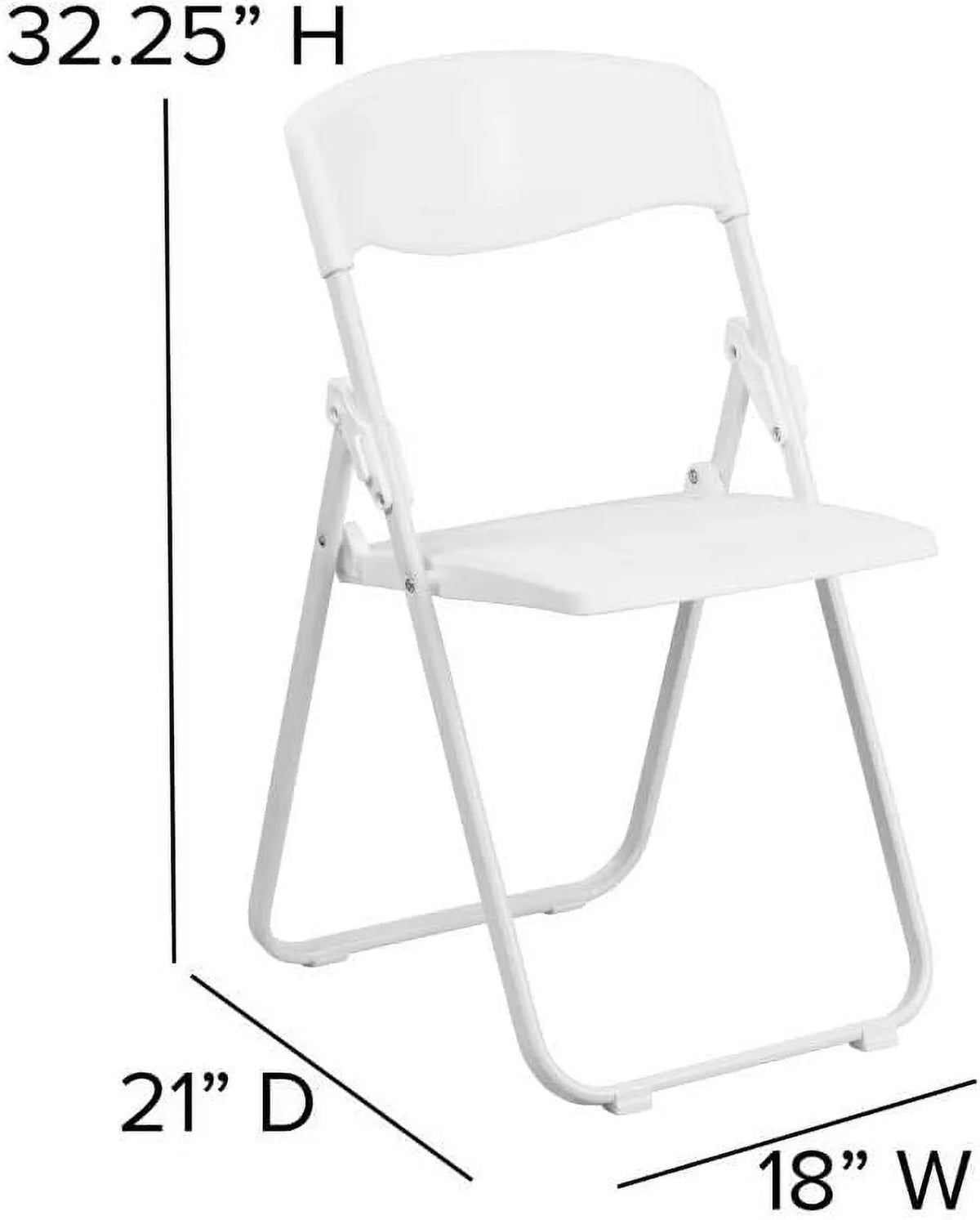 Pack HERCULES Chair 2 Ganging 500 Folding Built-In With Lb. Brackets Plastic Duty Series Capacity Heavy White