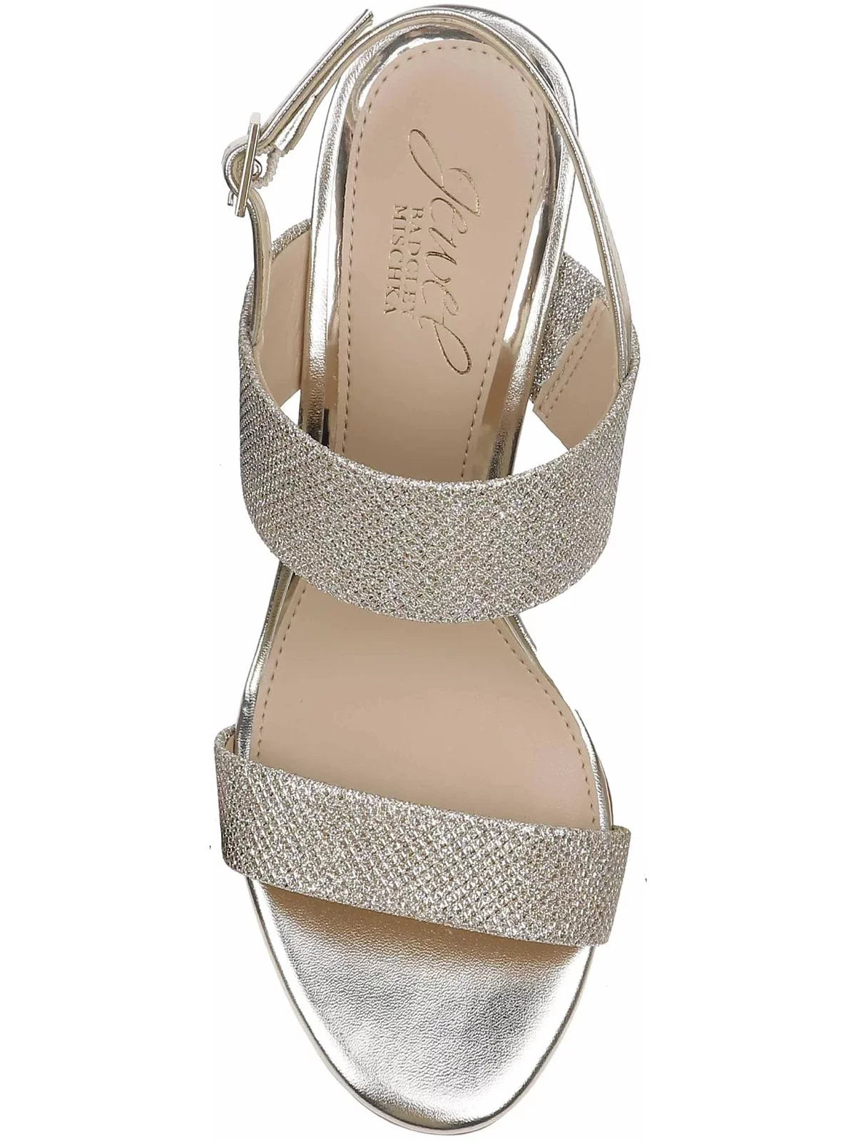 Wedge Nisa Womens Metallic Glitter Mischka Badgley Sandals Jewel