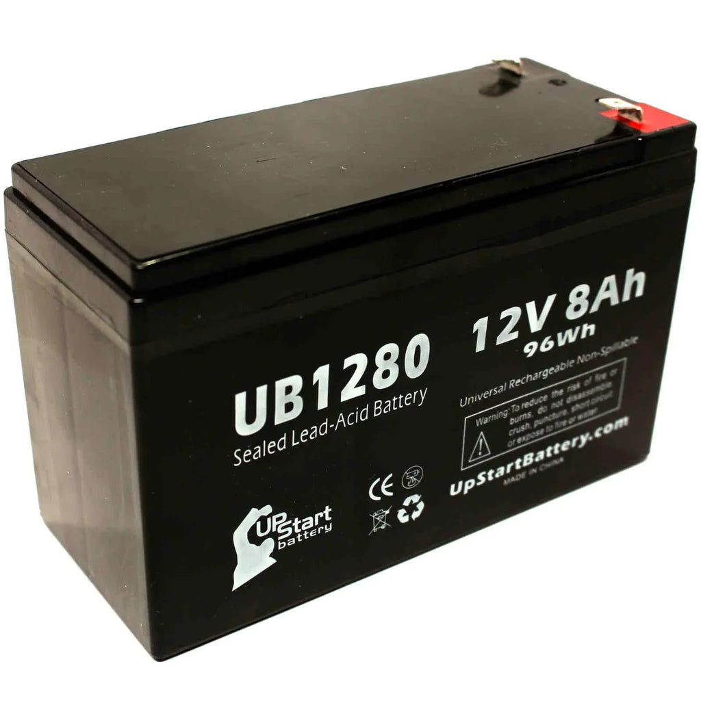 '- Battery Sealed UB1280 F1 (12V, F2 Compatible 6 Includes F1 Pack SLA) Opti-ups Replacement Terminal, Terminal 8000mAh, - Universal 3x Battery 280ES Acid AGM, 8Ah, - Adapters Lead to