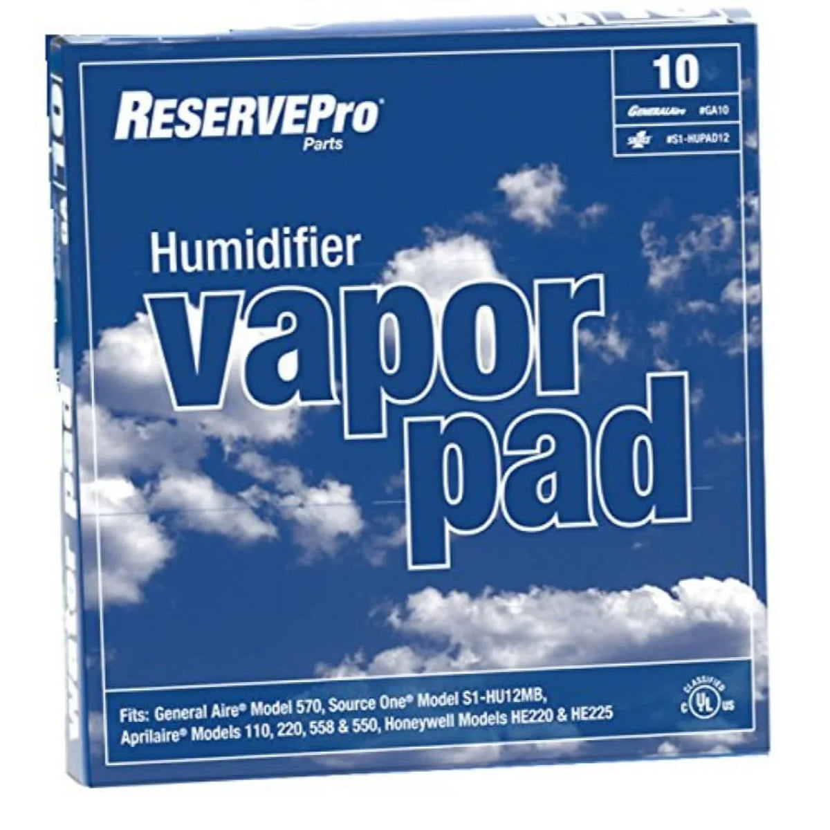 10" GA10 x 1.75" x GeneralAire Vapor Pad, 10.25"