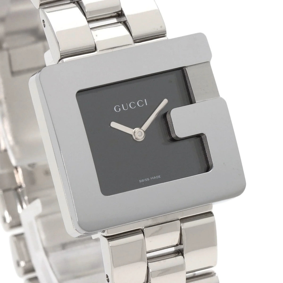 GUCCI Boys G Watch Square Face 3600J Pre-Owned Steel/SS (Good) Stainless Gucci