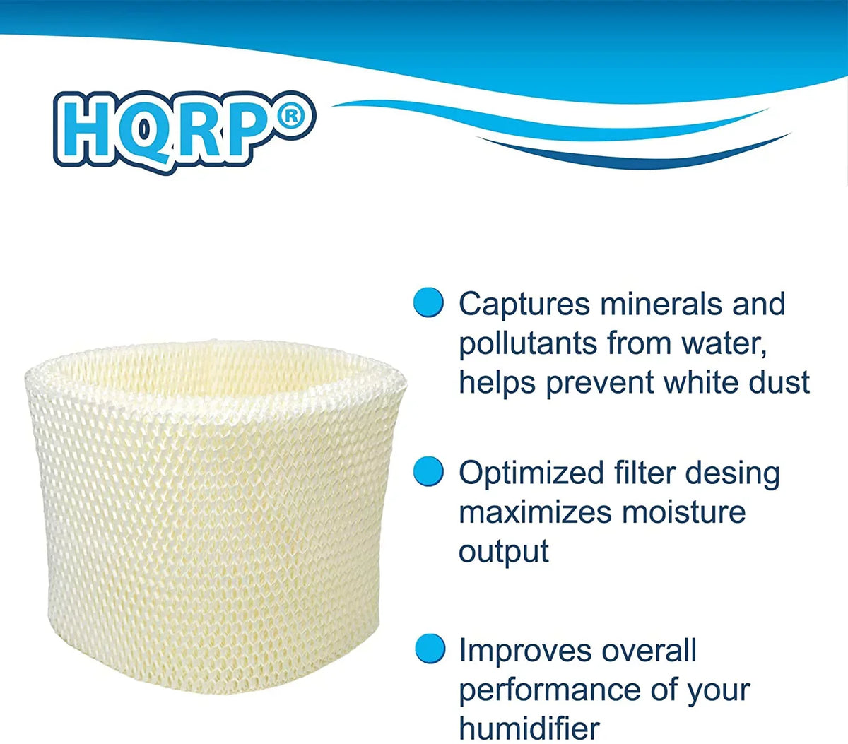 Idylis H65-ID 0110950 Humidifier RPS H65 HQRP Filter Wick for / / Replacement H65-C 4-pack Filter