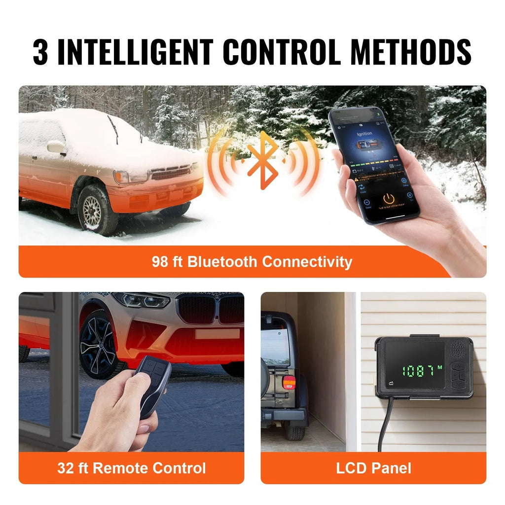 Heater RV Boat Air 12V Trailer Camper Control Indoors Remote and Heater, for Diesel Control Adjustment, Altitude VEVOR App And Diesel Parking Heater LCD, with Bluetooth Automatic Van Diesel 5KW