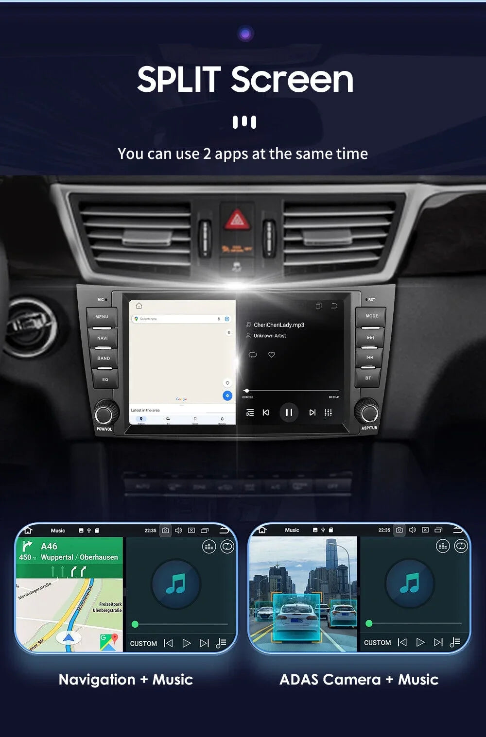 Car W219 E-Class DSP Benz for Mercedes Carplay 8" Nav Radio 1280*720 GPS Stereo