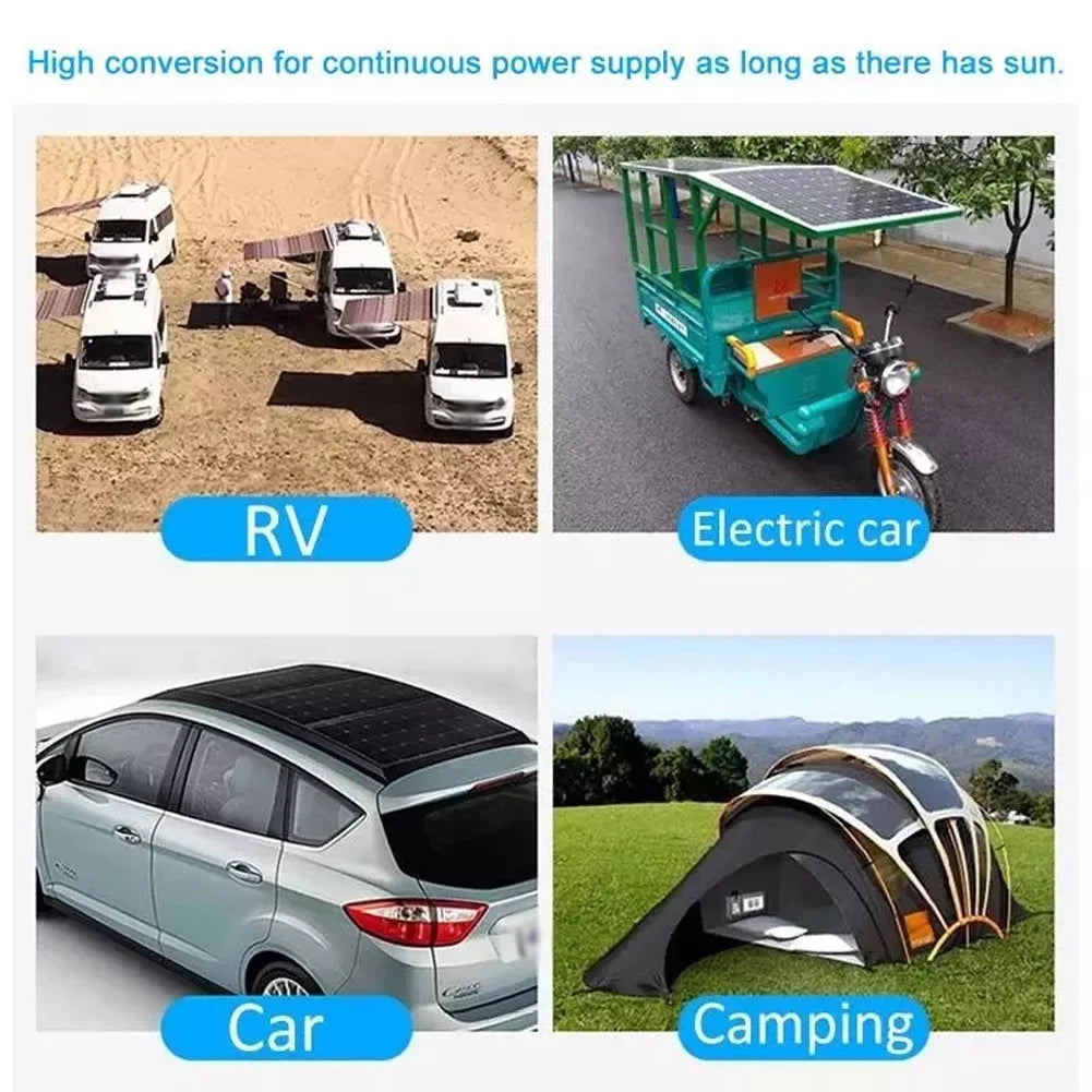 Plate for PWM Solar 18V Recharger, Waterproof Panel Controller, Monocrystalline Cellphone Nebublu with Kit Solar Marine RV 100A USB Dual 25W 12/24V Charging