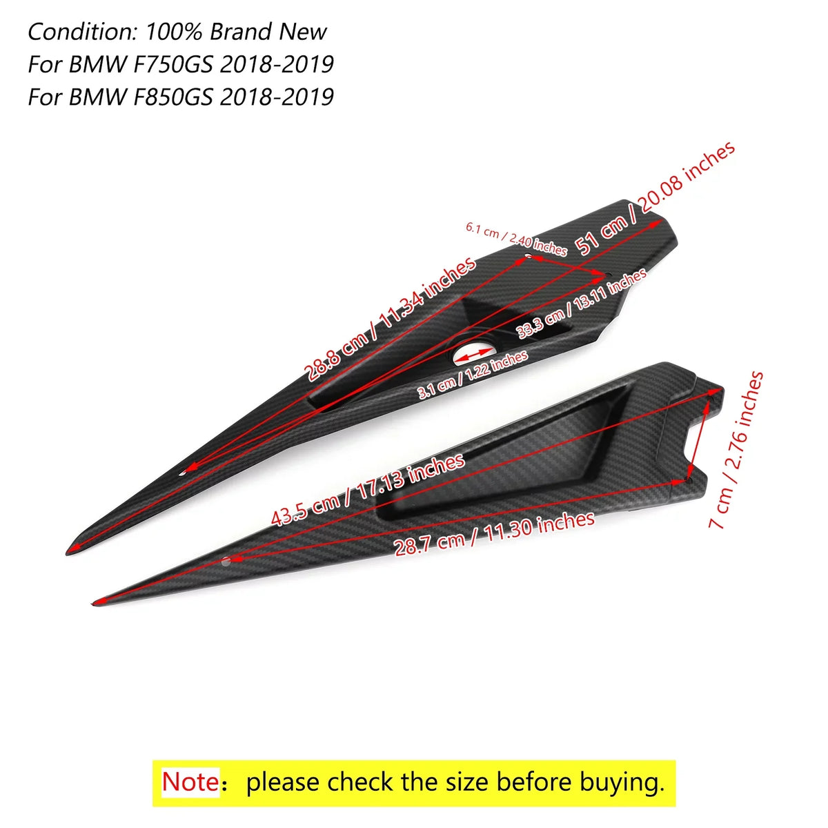 F850GS Carbon Cover Trim BMW Side F750GS For 2018-2019 Frame