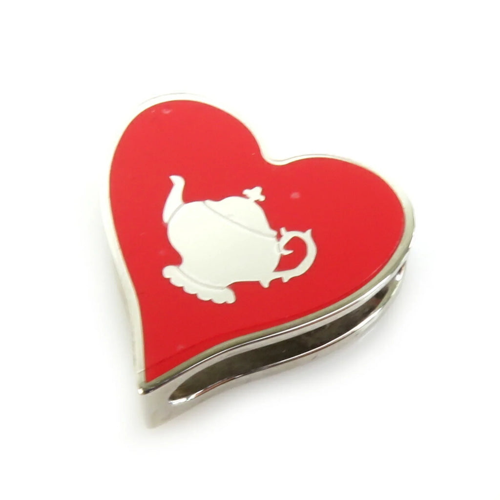 (Good) Tea Scarf Muffler Pre-Owned Time Silver/Red Women's HERMES Ring Metal/Enamel