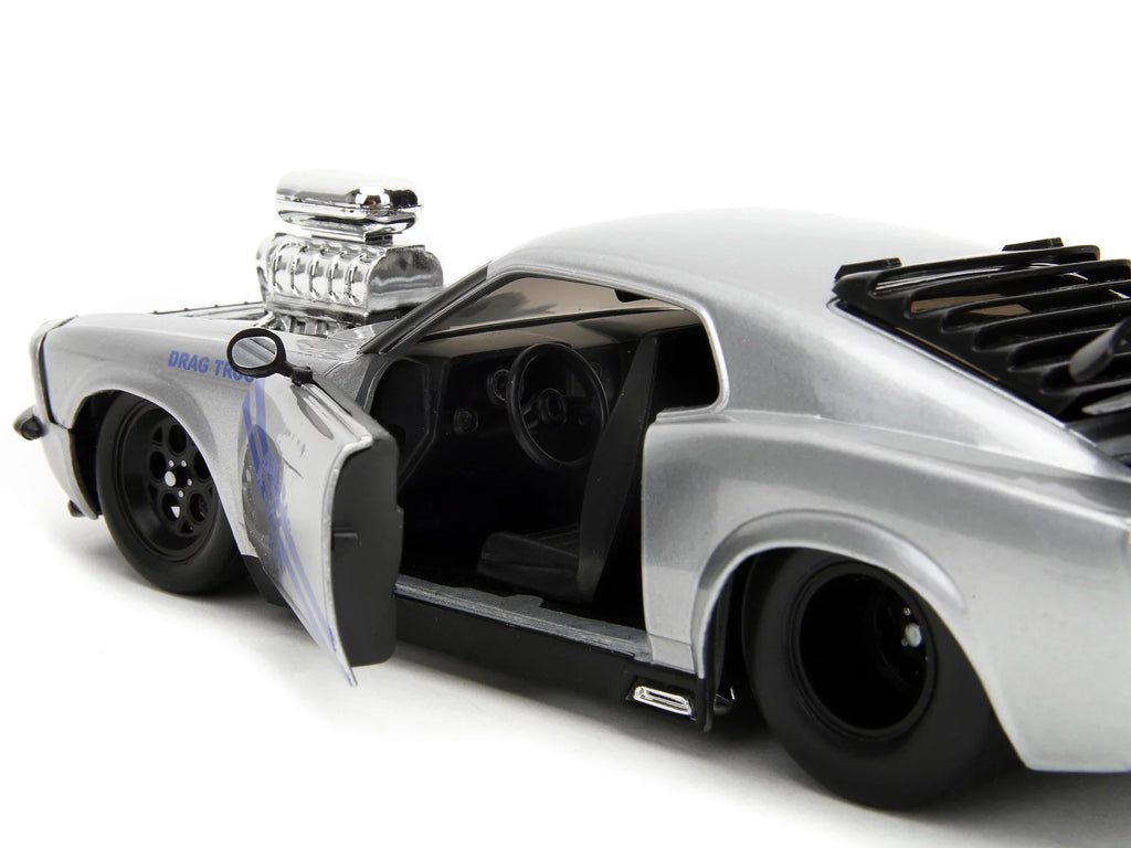 Trooper 429 Jada Drag Boss 1970 Car Diecast Mustang by - Muscle Series Model Highway 1/24 Bigtime Drag Ford Metallic Silver