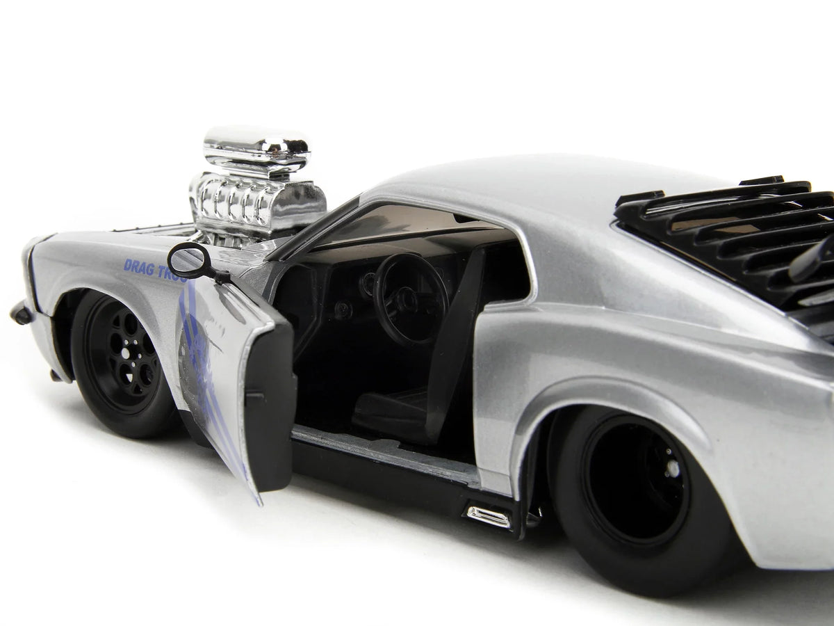 Trooper 429 Jada Drag Boss 1970 Car Diecast Mustang by - Muscle Series Model Highway 1/24 Bigtime Drag Ford Metallic Silver