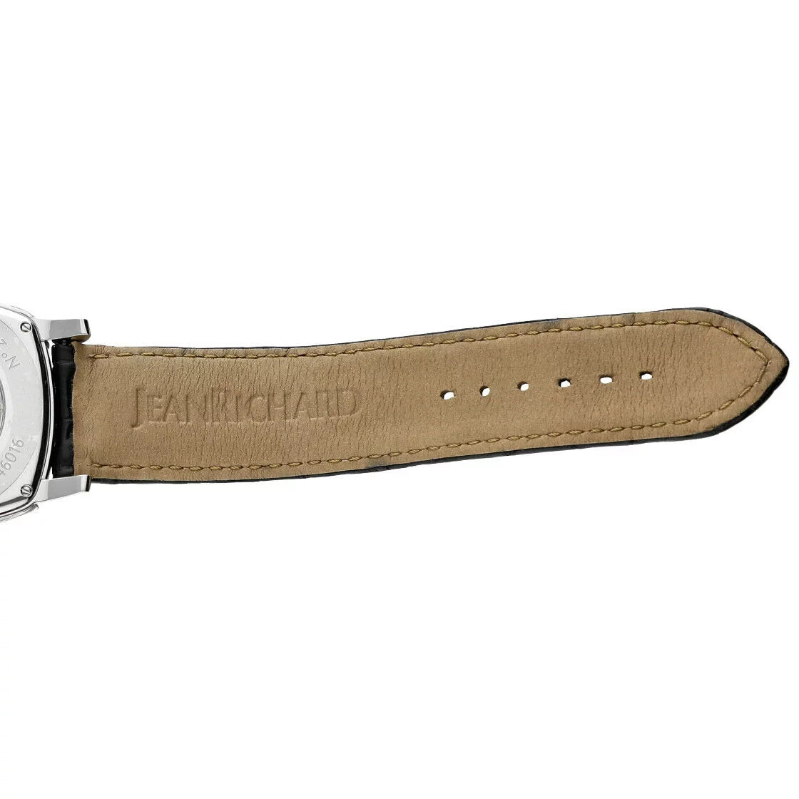XL Leather Watch Men's Moonphase Steel 46016 Richard Jean TV Automatic Screen