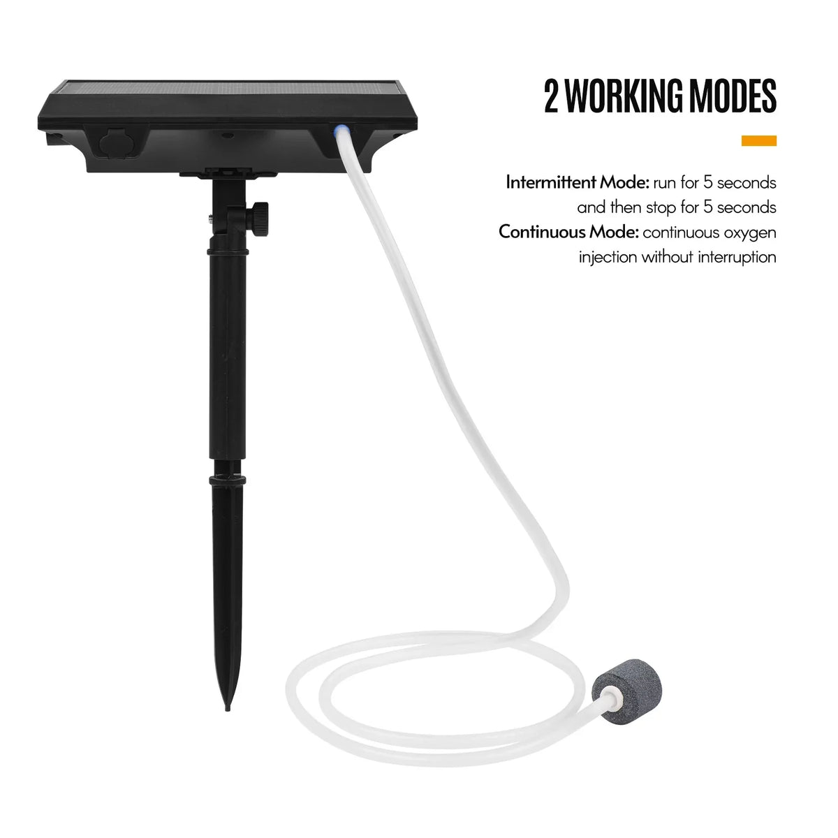 1.5W with Solar Air moobody Fish Air Oxygenator Stone Bubble Small for Pump & Ponds Pipe Pump Fish Fishing Aerator Circulation Tank Rechargeable Pools 5.5V Aquarium Oxygen Pond Tranportation Water