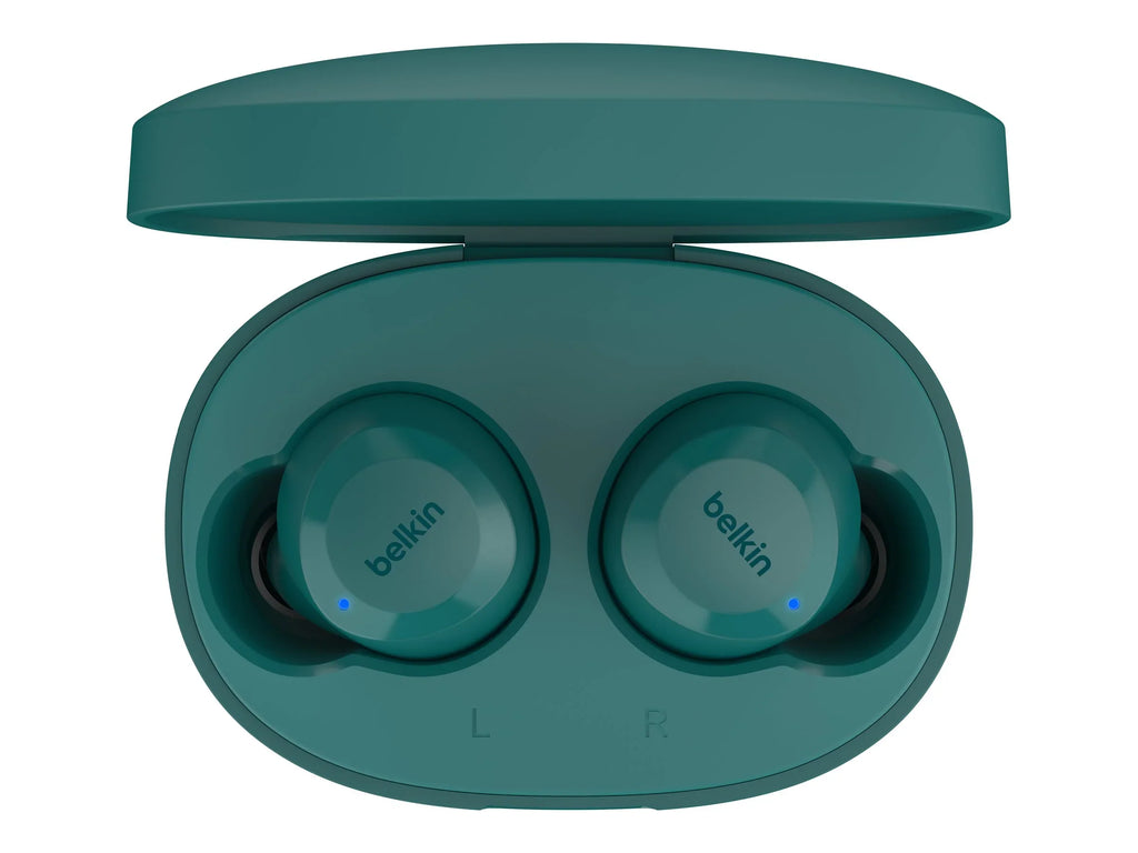 Pixel Bolt, of Water Resistant, iPhone, Galaxy, USB-C, Sweat 28 and Belkin More SoundForm™ Hours IPX5 and Life, Charging, Wireless Up Earbuds, Wireless Battery Teal - to True