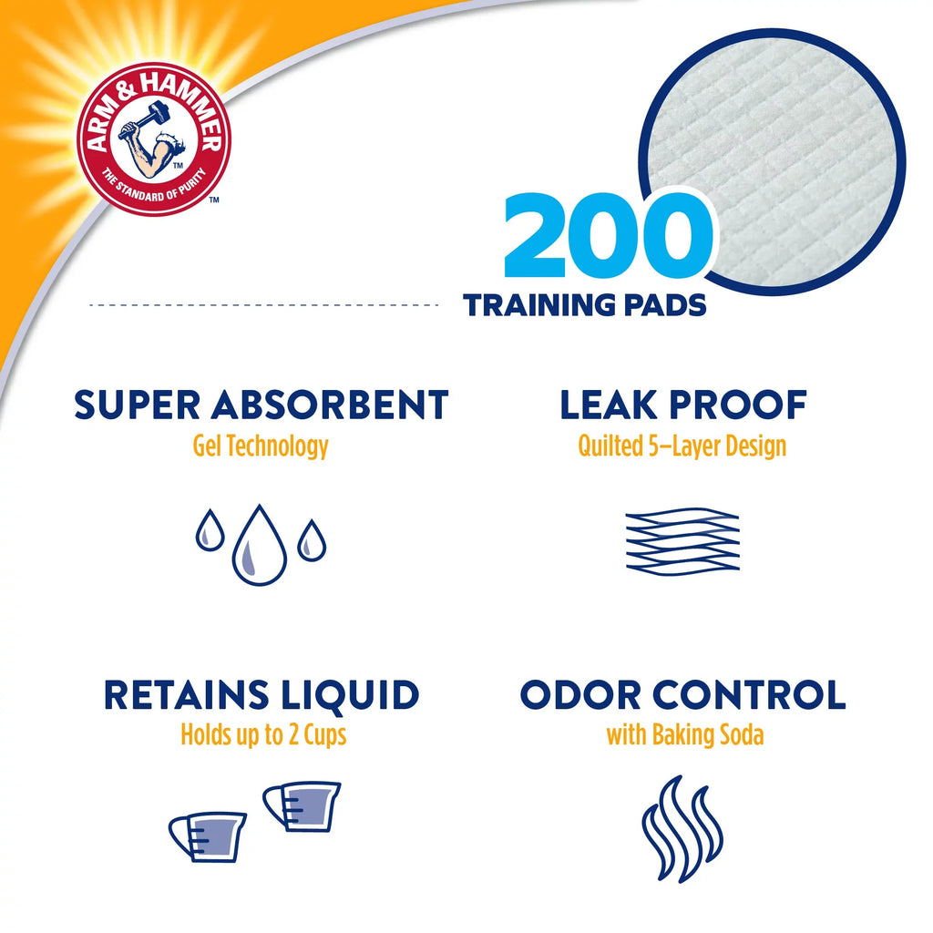 | Arm Puppy Leak-Proof Training Odor for Pads, Dogs Hammer Puppy 200ct Pads Control, &