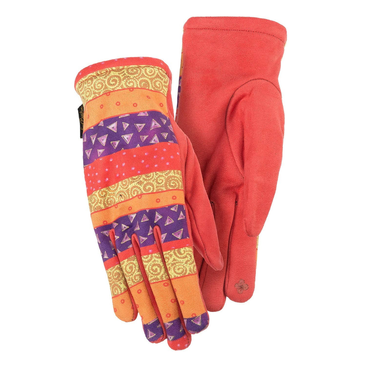 Suede Burch Red Laurel Patchwork Gloves