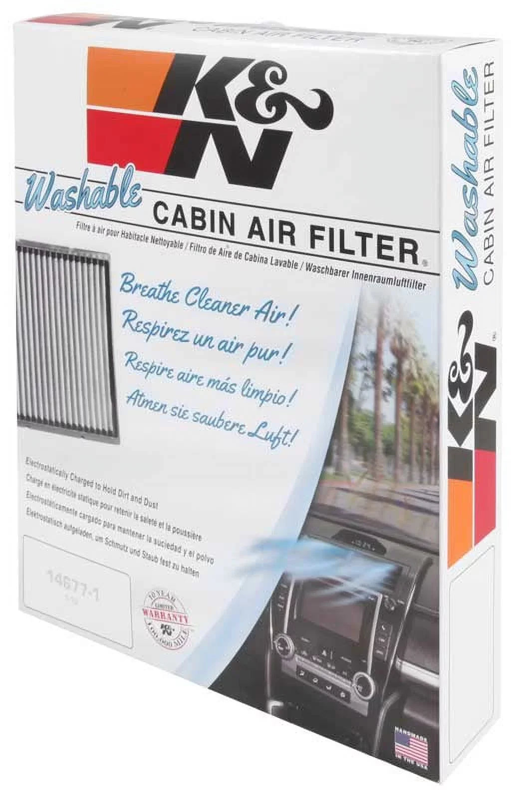Air Cleans your HIGHLANDER, Washable Filter Lexus VF2008 Cabin and Incoming LEXUS for Freshens K&N RX & select: 2001-2007 TOYOTA Air Reusable Fits Toyota, 1999-2003