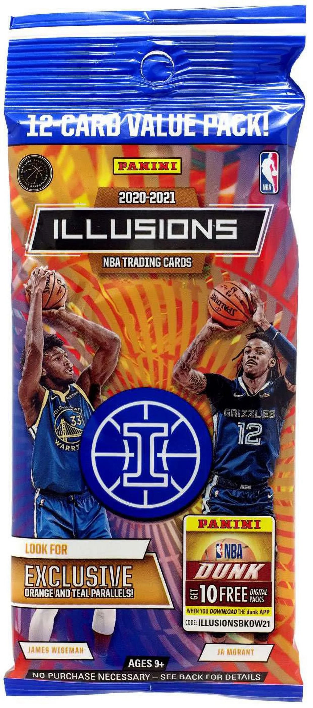 Illusions PACK (12 Cards Panini Per Basketball Pack/20 Box) Per Packs 2020-21 Ct. NBA 240 BOX FAT