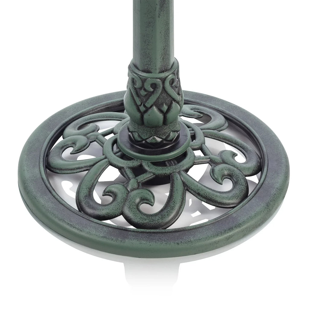 Plastic Bath, Pedestal Fountain Bird Alpine Corporation Green 3-Tier