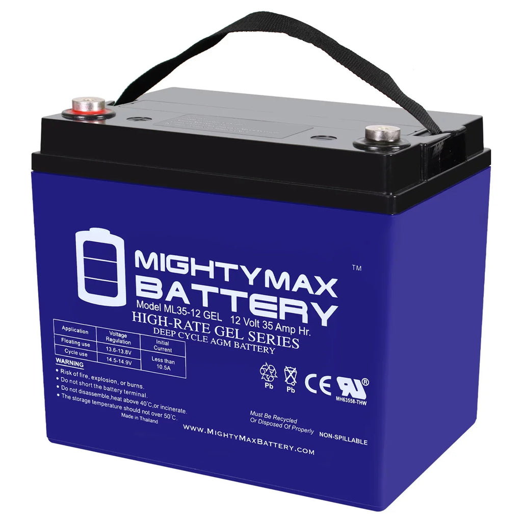 Battery Pontoon Motor GEL 12V Trolling 35AH for Replacement