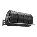 Expands with Capacity, Wall-Mounted Storage Rack inches Tire 400lb 56 SafeRacks to