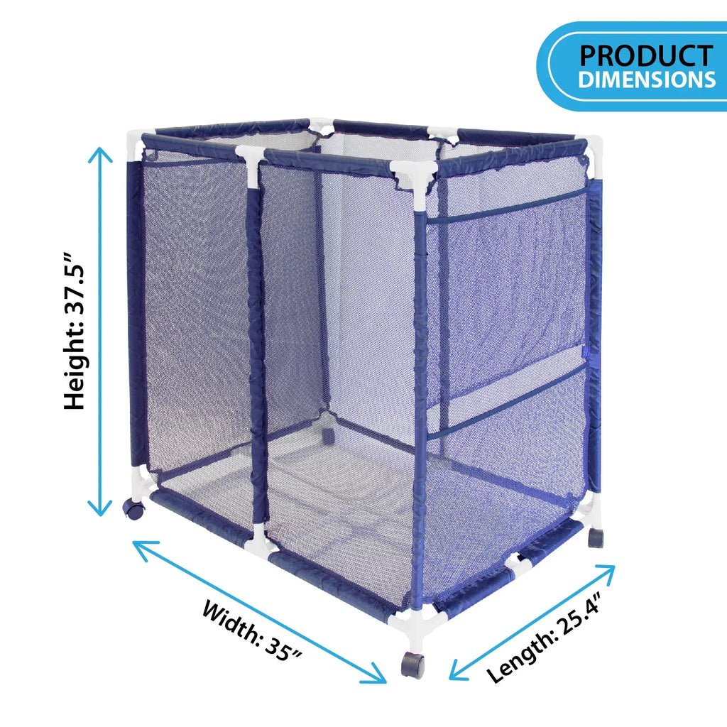 Mesh White Balls, Large, Yours W and 37.5" Rolling Floats, Toys L Equipment Style Bin, 25.4" (35" Organizer Blue Pool Essentially H), Storage 455102 / x x