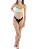 Swim PQ Top Luna Metallic Wave Square Top Swim Bikini Womens