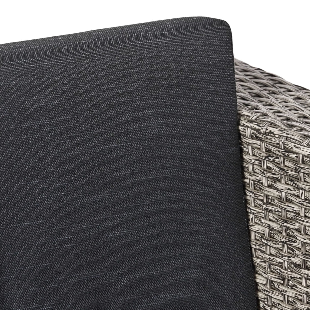 Sectional Black Gray Venice Cushions, Dark GDF Outdoor Wicker 4 Mixed Sofa and with Seater Studio