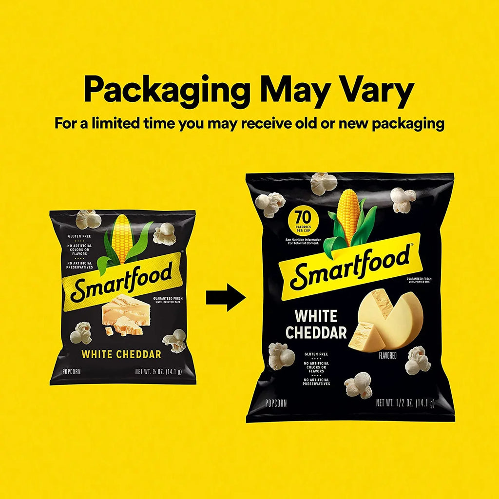 Pack Cheddar, Popcorn Snacks, Bags, & pack) 40 Corn Smartfood Variety Kettle Movie Theater Multipack White Flavor 0.5 (2 Count Butter oz