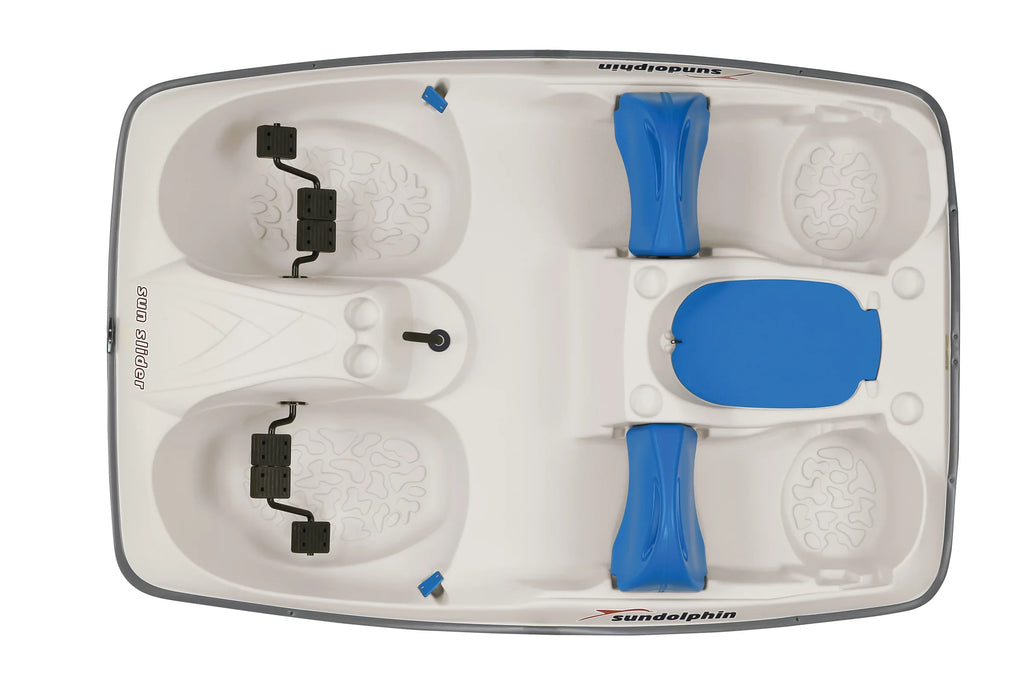 Sun with Dolphin Slider Canopy, 5 Blue Boat Seat Pedal Sun