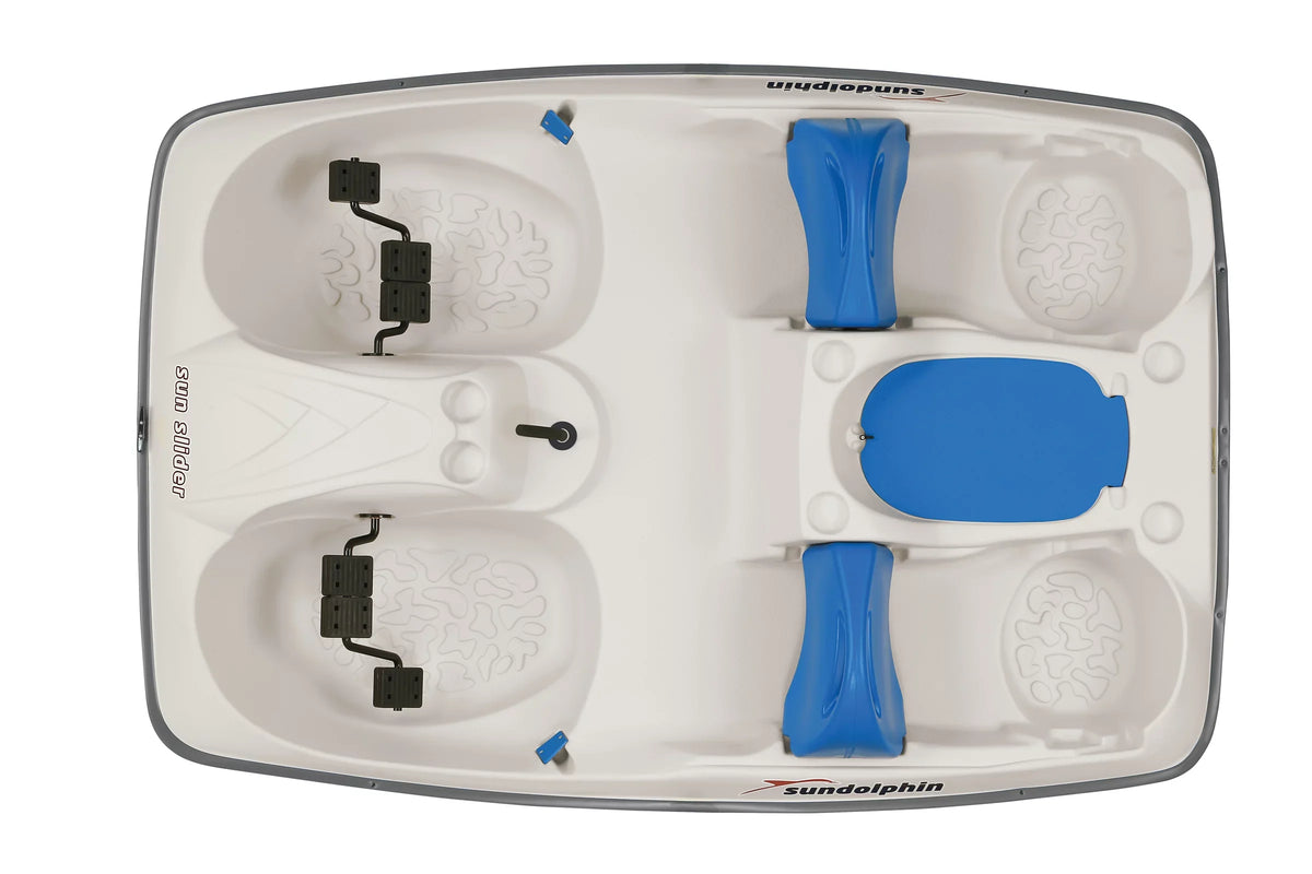 Sun with Dolphin Slider Canopy, 5 Blue Boat Seat Pedal Sun