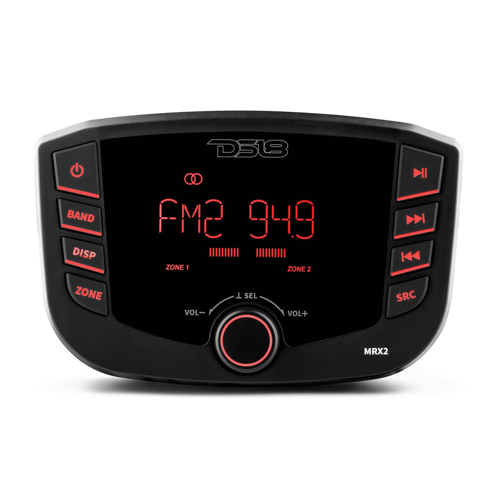 Lights, Zones, Marine Round HYDRO with Bluetooth 2 DS18 MRX2 and Headunit RGB