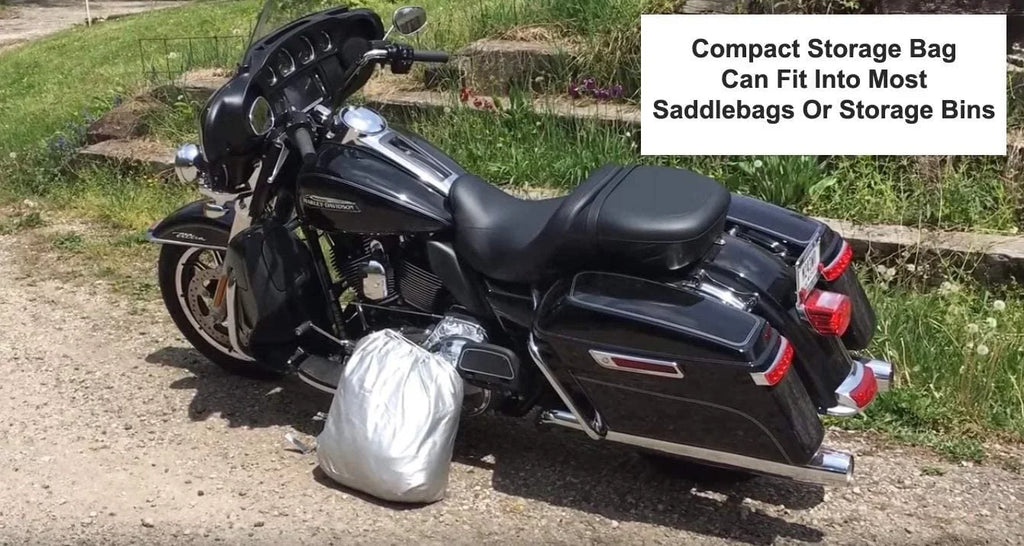 Bag Protect Outdoor 2017 Material Storage Securing Moto Intenso - Rain - Compatible - Motorcycle Abs - Weatherproof Cover Grigio Durable Water, Snow, With Indoor Stone - Sun & V7 Straps From Ii Guzzi