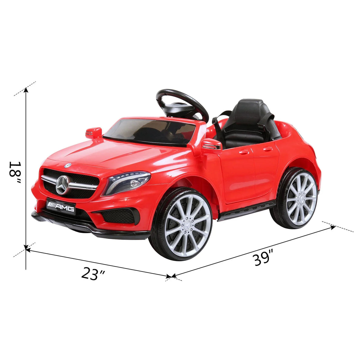 Licensed on Remote Music Age Car Red Kids Child, Control Mercedes Lights Ride 6V Benz W/ TOBBI 3-6