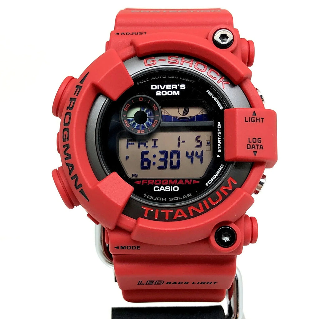 Tough Pre-Owned Anniversary Casio Digital Red Reprint Solar 30th Watch Model G-SHOCK FROGMAN ITWD1QAESCTM Men's CASIO GW-8230NT-4JR (Good)