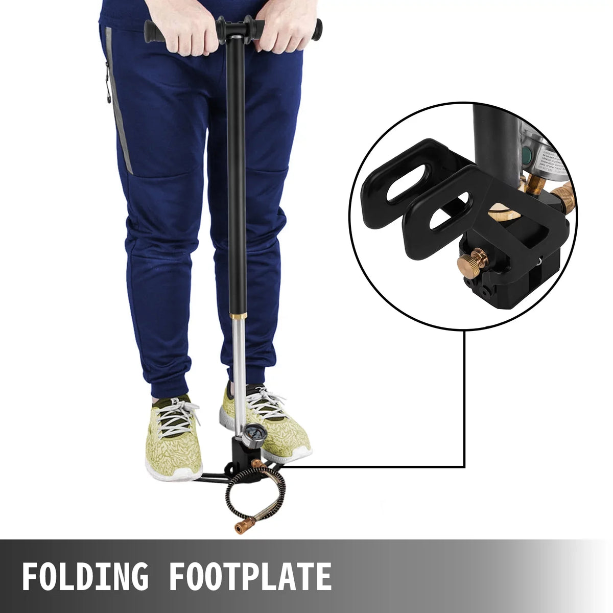 Pump Rifle PCP Hand Gun Stage New Stirrup Filling Pump 4500PSI 3 Air Black Charging BENTISM