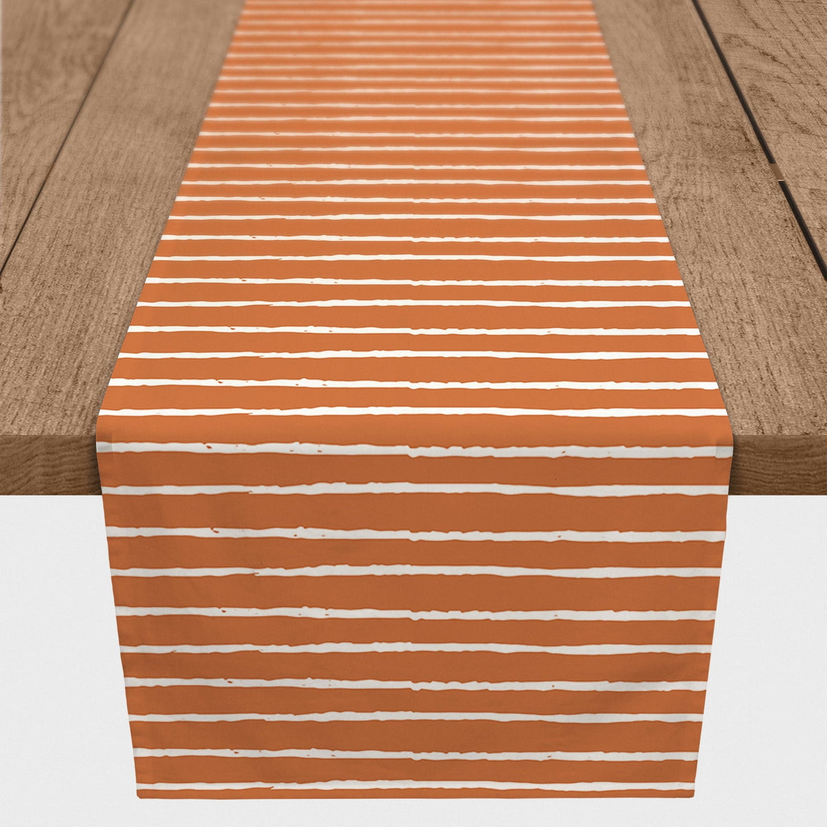 Orange Runner Sketch Stripes Twill 16x90 Products Creative Table Poly