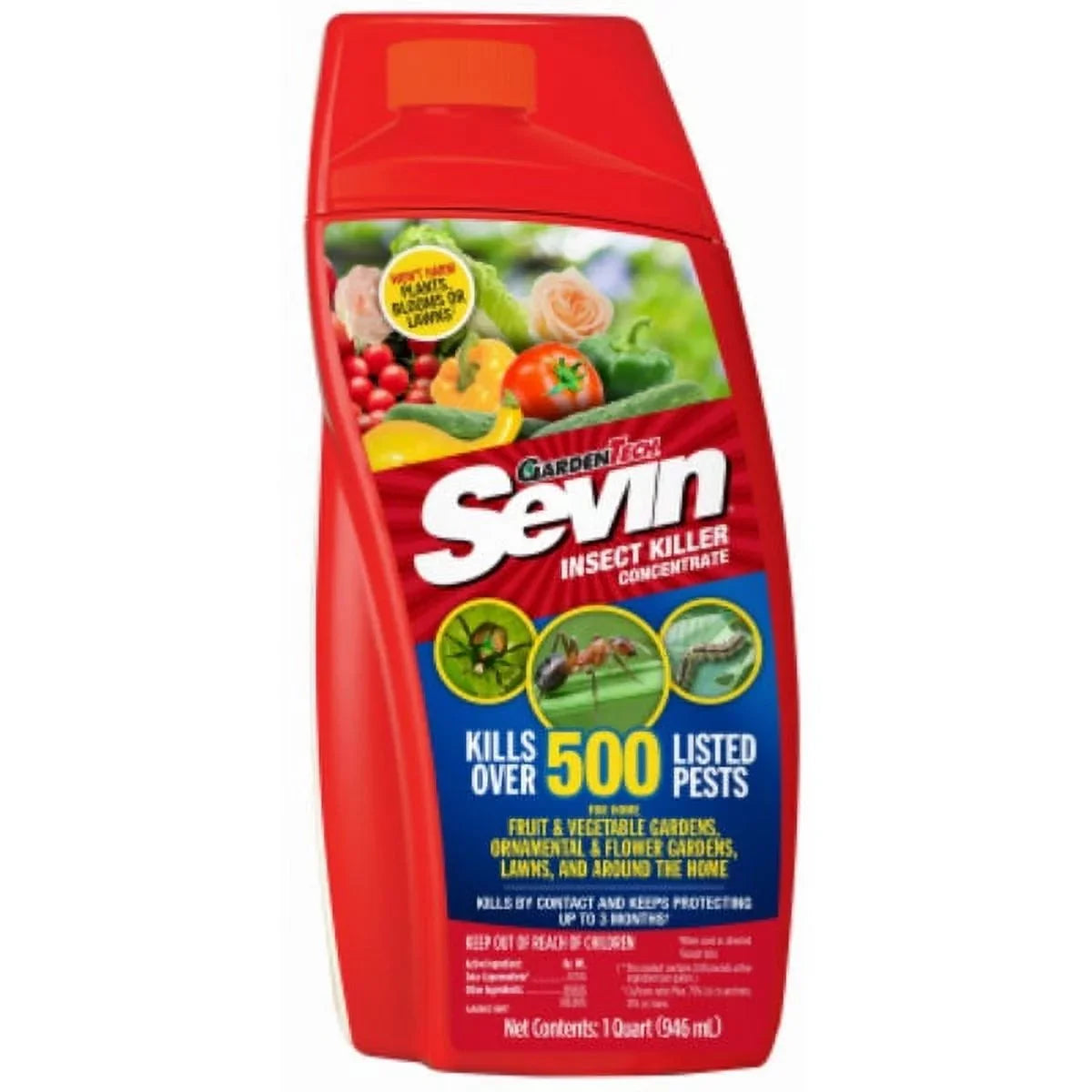Sevin Killer Kills Concentrate, Pests, 100530123 500 Over 1-Qt Insect