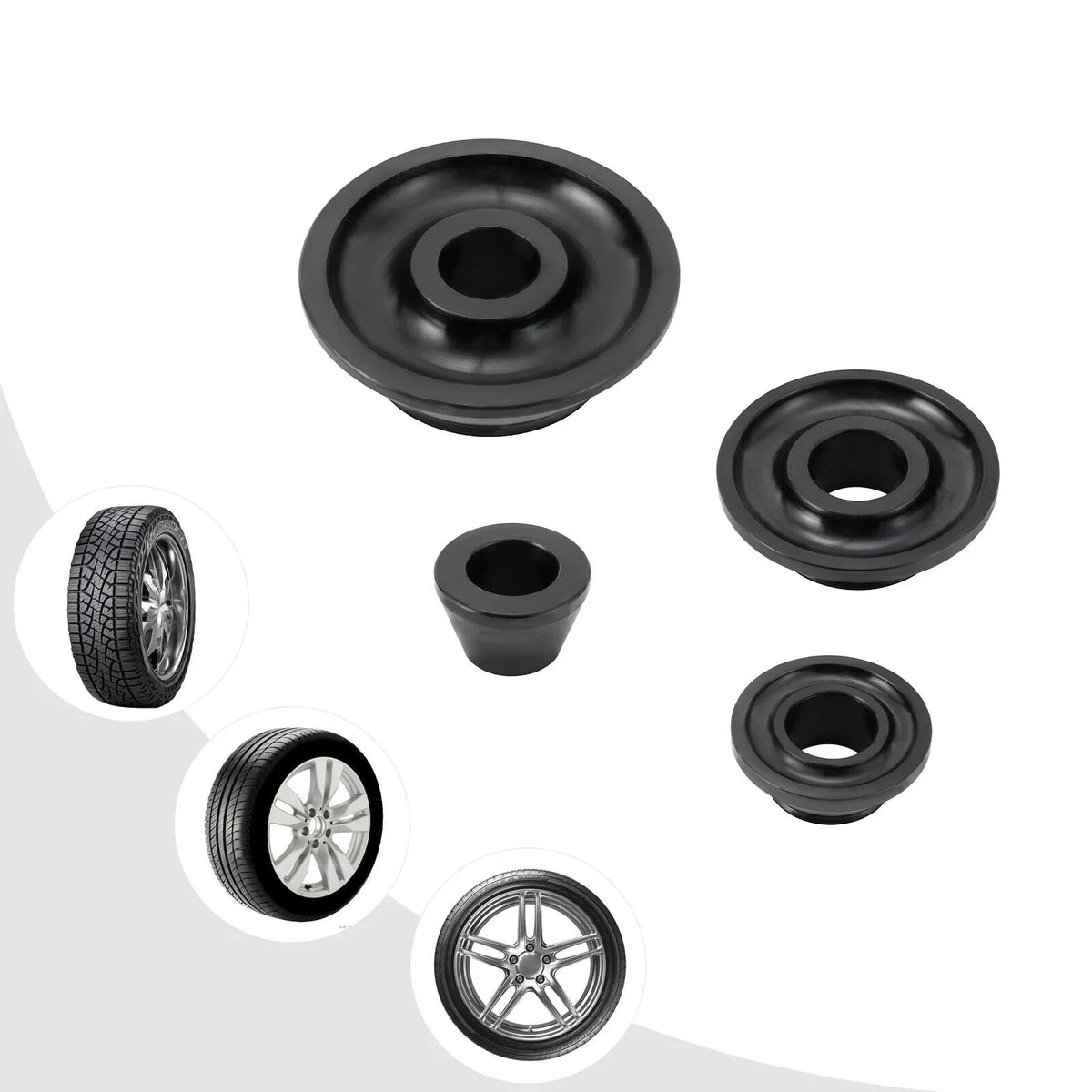 Tire 45-gauge Wheel Cones Adapter Steel Kit Cones Sizes Balancer Balancer 4 36mm